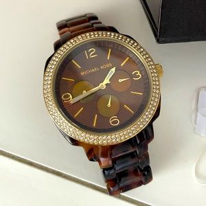 Michael Kors tortoise shell watch